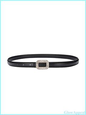 Rhinestone Buckle Leather Belt Designer Style for Pants Jeans Dresses